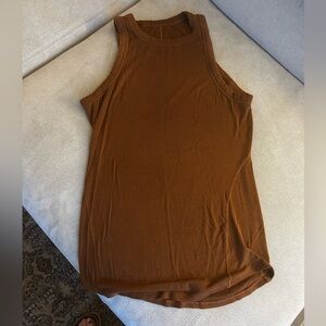 lululemon athletica Women's Ribbed Tank Top - Brown - hold tight tank top